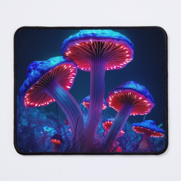Item preview, Neon Lighted Mushroom Toadstoles In the Forest COOL designed and sold by BrandonArtWorld.