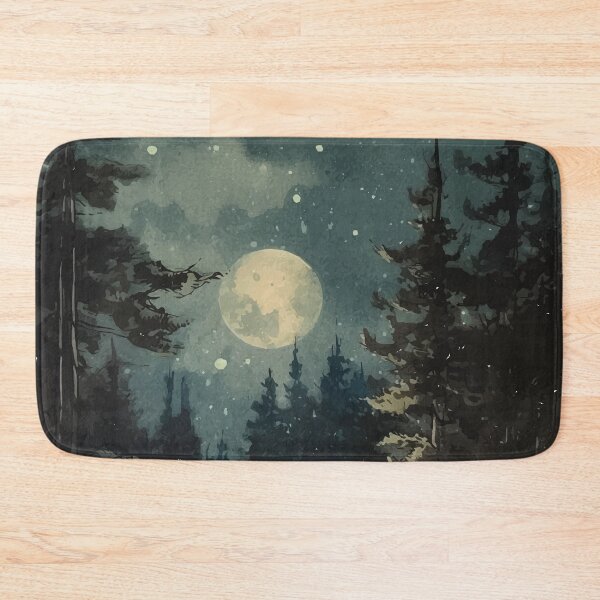 Item preview, A Full Moon in the Forest - Boho Watercolor Night Sky designed and sold by GVRDesign.