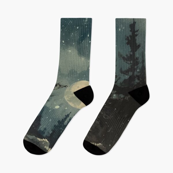Item preview, A Full Moon in the Forest - Boho Watercolor Night Sky designed and sold by GVRDesign.