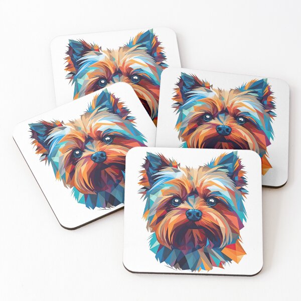 Item preview, Geometric Pups: cute Yorkie Charms & Jewelry for Terrier Lovers - Playful Small Dog Accessories with Abstract Shapes & Patterns designed and sold by DooodleGod.