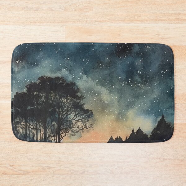 Item preview, A Star Filled Night in the Forest - Boho Watercolor Night Sky designed and sold by GVRDesign.