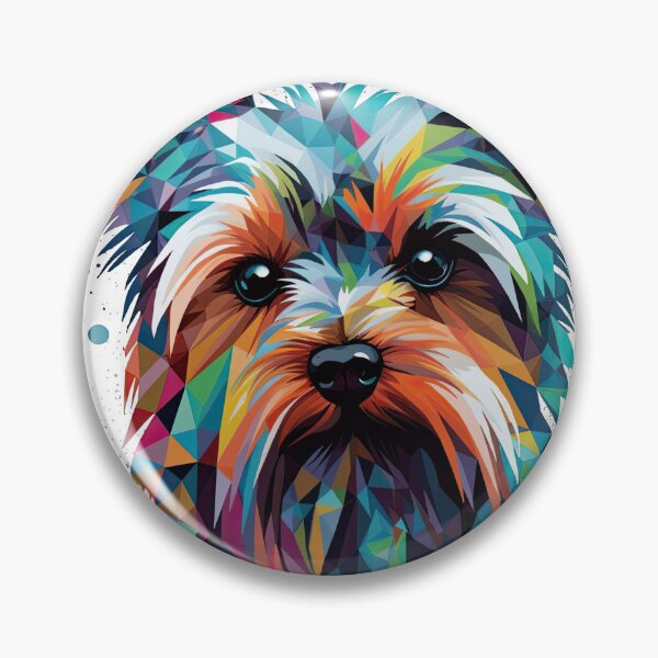 Item preview, Geoshapes Terrier: cute Yorkshire artwork for Dog Lovers - Shape Patterns and Metallic arrangements in artsy Angular Forms designed and sold by DooodleGod.