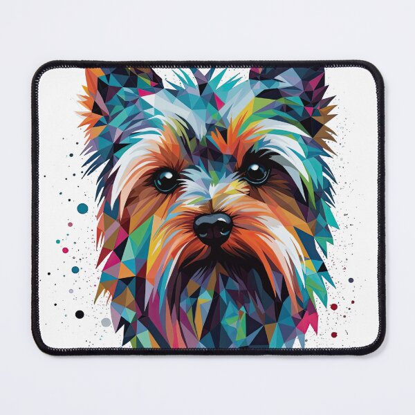 Item preview, Geoshapes Terrier: cute Yorkshire artwork for Dog Lovers - Shape Patterns and Metallic arrangements in artsy Angular Forms designed and sold by DooodleGod.