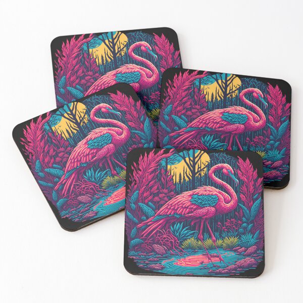 Item preview, Colorful trippy flamingo designed and sold by ZenStickConcept.