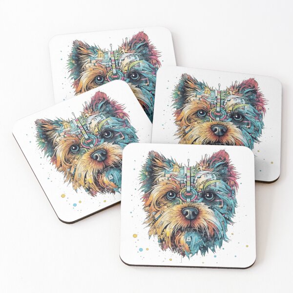 Item preview, Yorkie AI Mastermind for artwork-Loving Dog Lovers: Cute Intelligence &  Analysis designed and sold by DooodleGod.