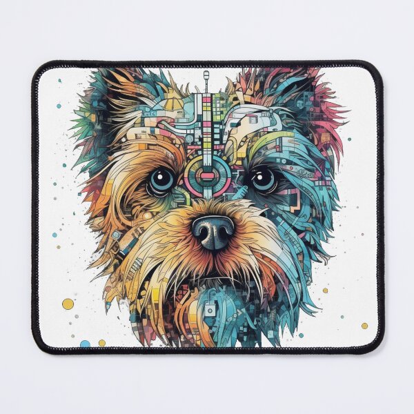 Item preview, Yorkie AI Mastermind for artwork-Loving Dog Lovers: Cute Intelligence & Analysis designed and sold by DooodleGod.