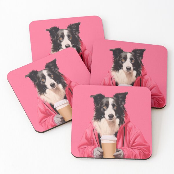 Item preview, Border Collie Dog Holding Coffee designed and sold by MajesticBeasts.