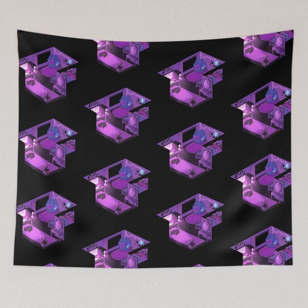 Item preview, Isometric purple room designed and sold by Albuualbuu.