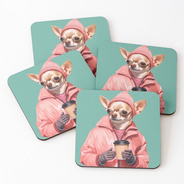 Item preview, Chihuahua Dog Holding Coffee designed and sold by MajesticBeasts.