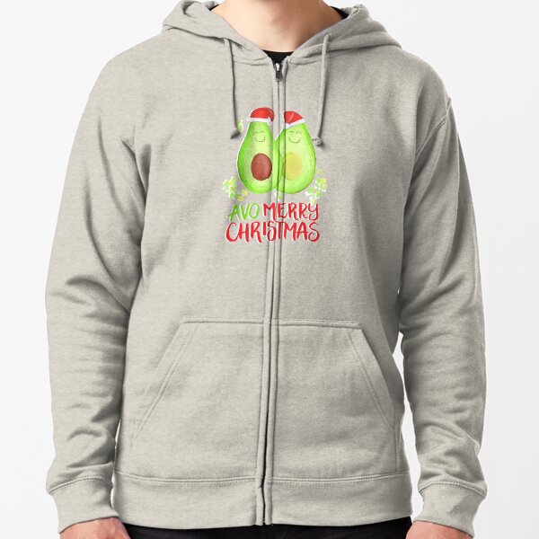 Avocado - Avo Merry Christmas Zipped Hoodie