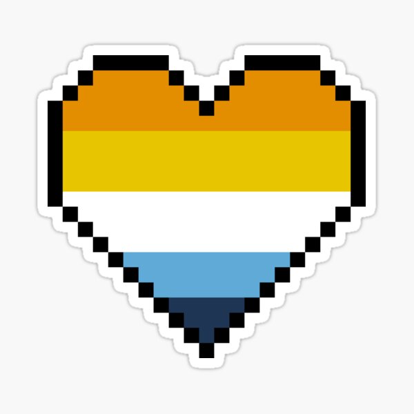 Artikel-Vorschau von Aroace Heart Pride Pixel Art Design, designt und verkauft von bugpixels.