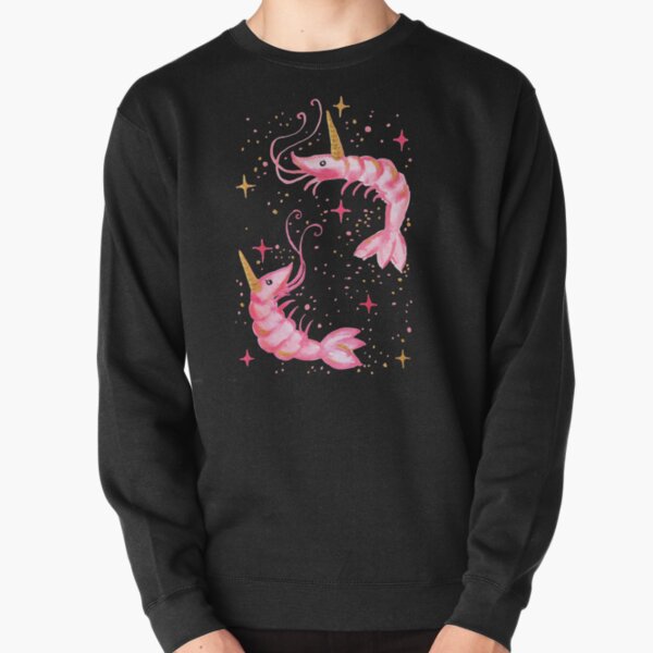 Uni-Prawn In Space - Black Pullover Sweatshirt