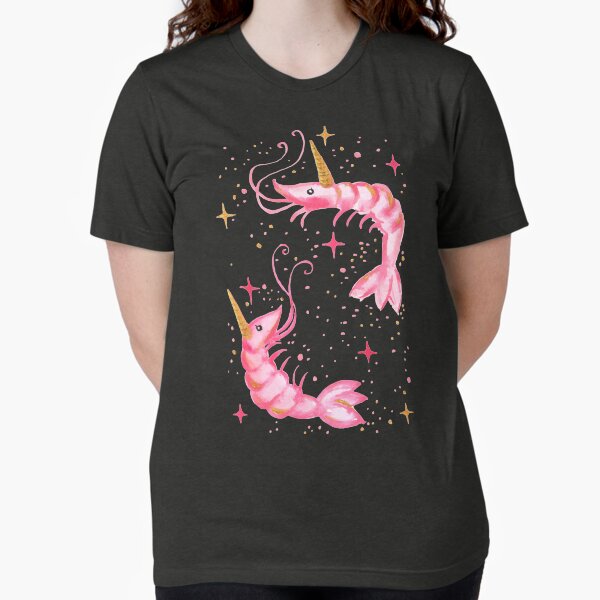 Uni-Prawn In Space | Black Tri-blend T-Shirt