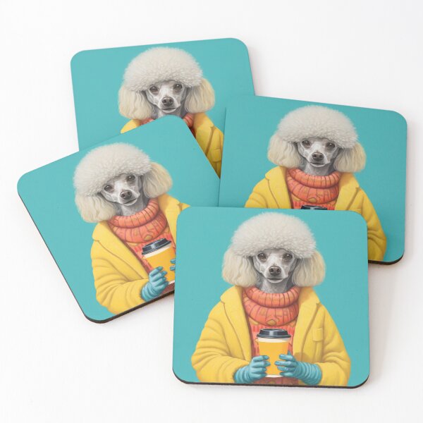 Item preview, Poodle Dog Holding Coffee designed and sold by MajesticBeasts.