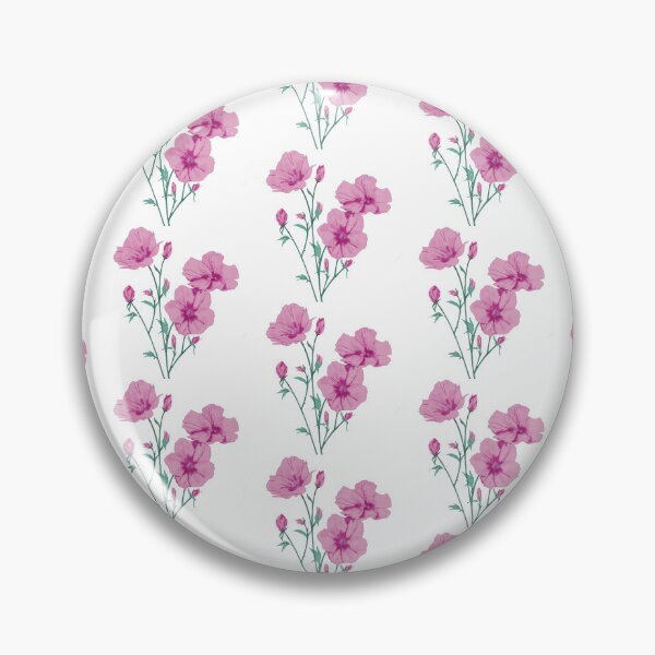 Item preview, Folk Art Pink Flowers Pattern designed and sold by EpicFoxArt.