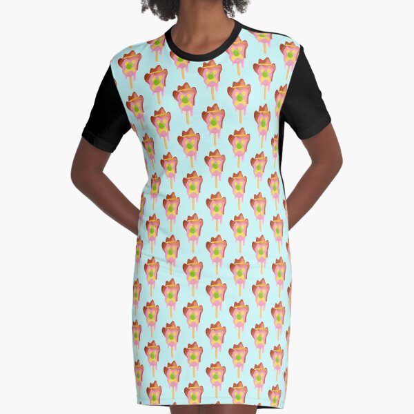 Bubble O Bill (Green Nose) - Blue Graphic T-Shirt Dress