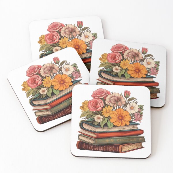 Item preview, Fresh flowers on top of the vintage books designed and sold by LilyBell6.
