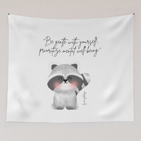 Item preview, "Mindful Raccoon" designed and sold by AYLLU.