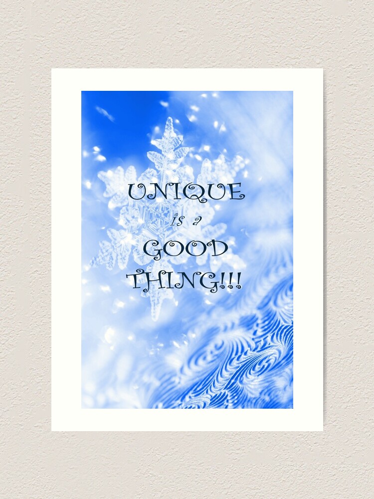 Impression Artistique Hiver Unique Comme Une Citation Ascendante Positive De Flocon De Neige Disant Par Jostaberry Redbubble