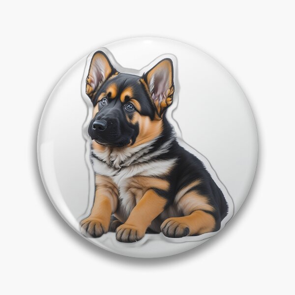 Item preview, Curious German Shepard Puppy Sticker designed and sold by Puppeez.