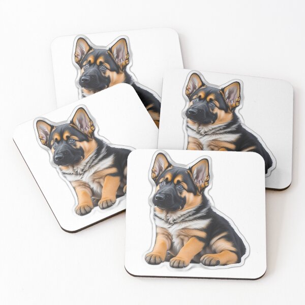 Item preview, Curious German Shepard Puppy Sticker designed and sold by Puppeez.