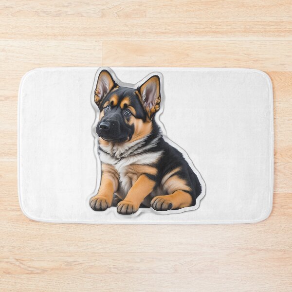 Item preview, Curious German Shepard Puppy Sticker designed and sold by Puppeez.