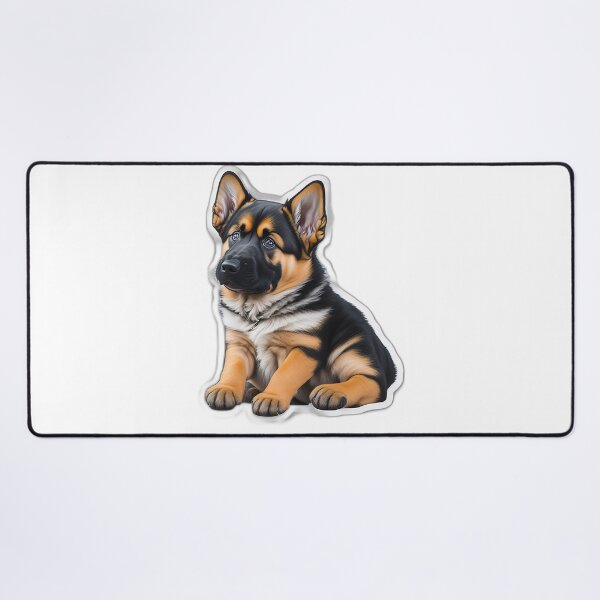 Item preview, Curious German Shepard Puppy Sticker designed and sold by Puppeez.