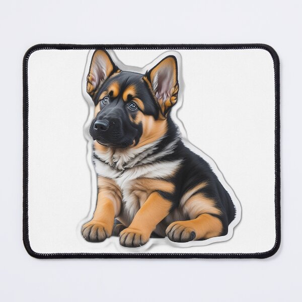 Item preview, Curious German Shepard Puppy Sticker designed and sold by Puppeez.