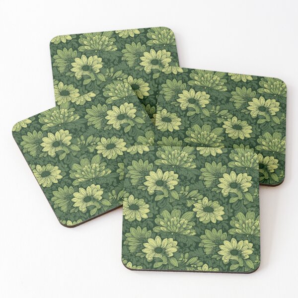 Item preview, Green floral pattern  designed and sold by florallover444.
