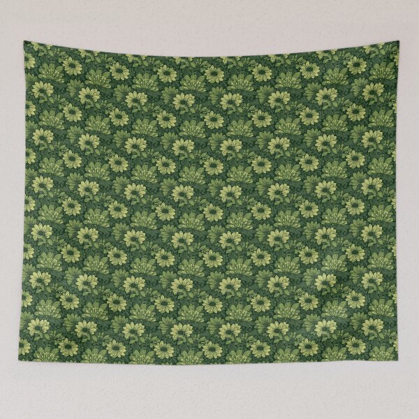 Item preview, Green floral pattern  designed and sold by florallover444.