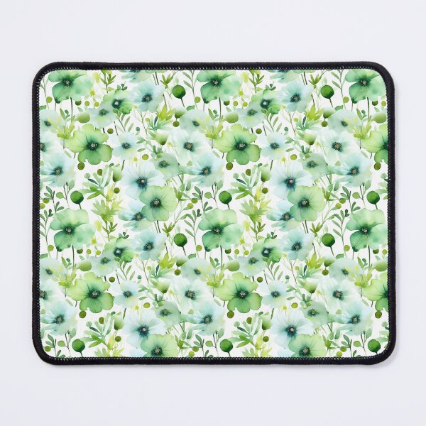 Item preview, Green floral pattern designed and sold by florallover444.