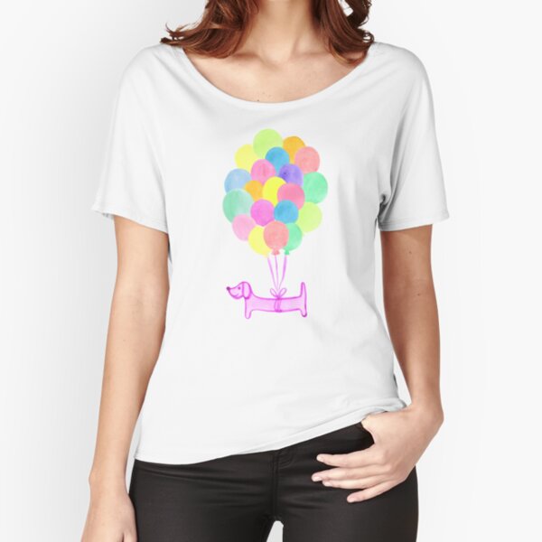 Pup Pup and Away! - Pink Relaxed Fit T-Shirt