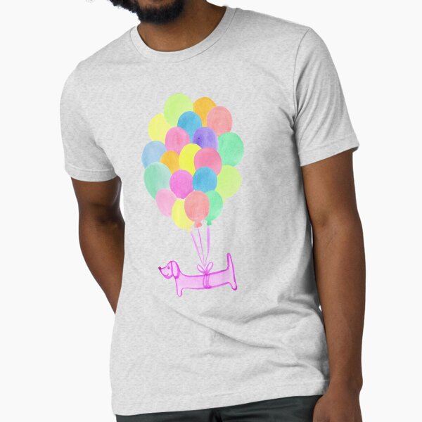 Pup Pup and Away! | Watercolour | Pink Tri-blend T-Shirt