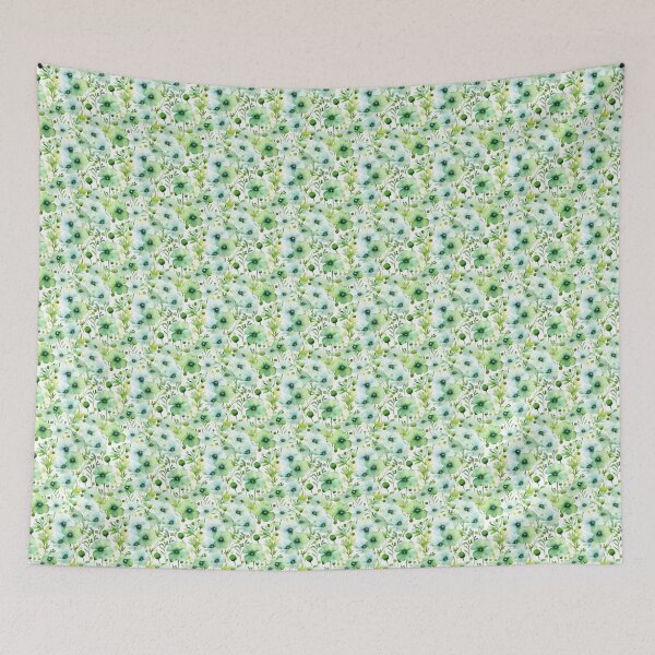 Item preview, Green floral pattern  designed and sold by florallover444.