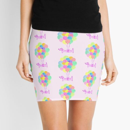 Pup Pup and Away! - Pink Mini Skirt