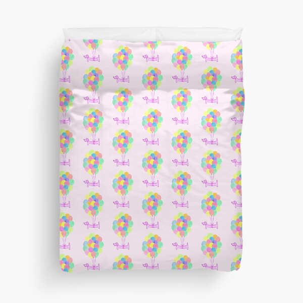 Pup Pup and Away! - Pink Duvet Cover