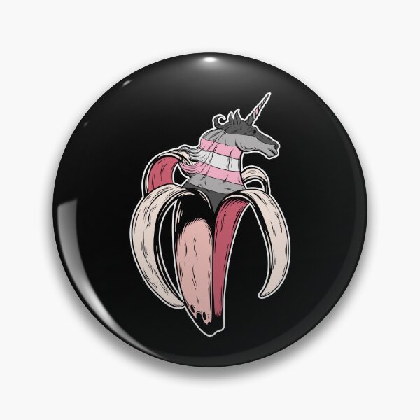 Item preview, Demigirl Unicorn Banana LGBT Pride Flag designed and sold by Clara Hollins.