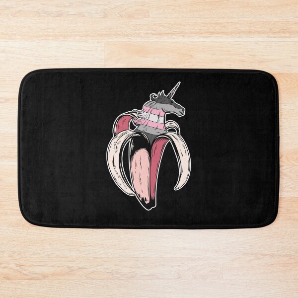 Item preview, Demigirl Unicorn Banana LGBT Pride Flag designed and sold by Clara Hollins.