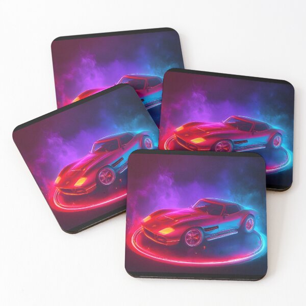 Item preview, Auto deportivo clasico con llamas de fondo designed and sold by ArtandSmile.