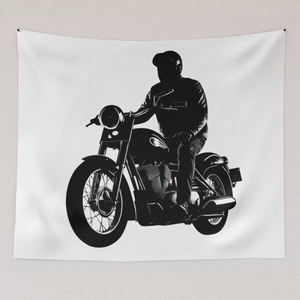 Item preview, Motorcycle rider silhouette designed and sold by Stickermagician.