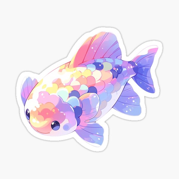 CLEARANCE Milky White Koi Carp Fish 3D Sticker