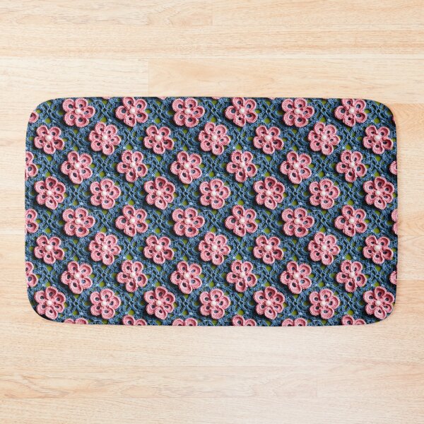 Item preview, Blooming Craft: Seamless Crochet Pink Flower Pattern designed and sold by BloomingPixel.