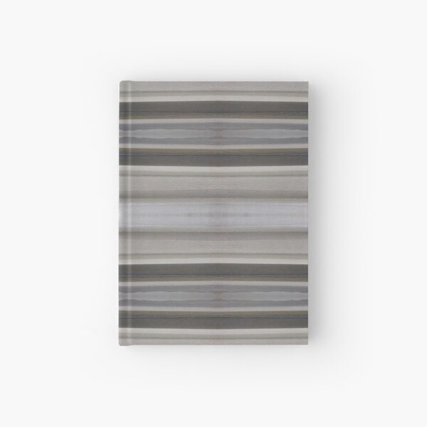 Horizontal grayish stripes of irregular thickness and varying degrees of darkness with an internal fine pattern Hardcover Journal