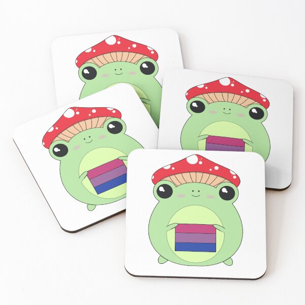 Artikelvorschau, Bisexueller Pride-Frosch mit Pilzhut - Bisexuelle Pride-Flagge entworfen und verkauft von krysdoesart.