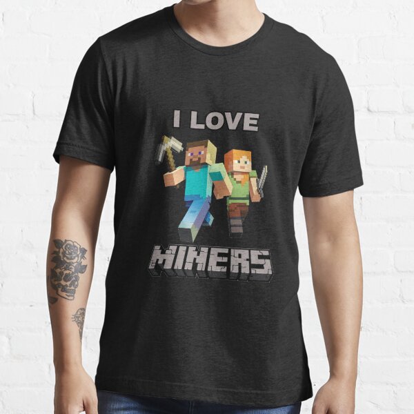 I Love Miner Funny I Love Mincraft Gamer Funny Game Lover Matching