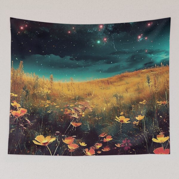 Item preview, Enchanted Wild Flowers in the Moonlight Cool Mesmerizing designed and sold by BrandonArtWorld.