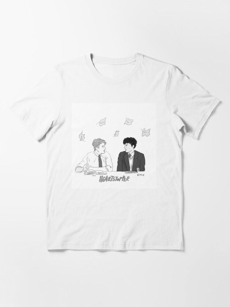 Heartstopper Shirt Rainbow Leaves Graphic Tee Charlie and Nick T