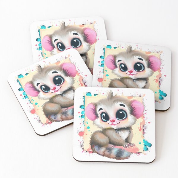 Item preview, Cute marmoset with splash painting background designed and sold by ArtandSmile.