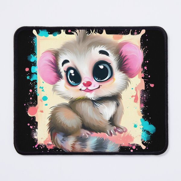 Item preview, Cute marmoset with splash painting background designed and sold by ArtandSmile.