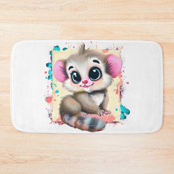 Item preview, Cute marmoset with splash painting background designed and sold by ArtandSmile.